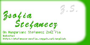 zsofia stefanecz business card